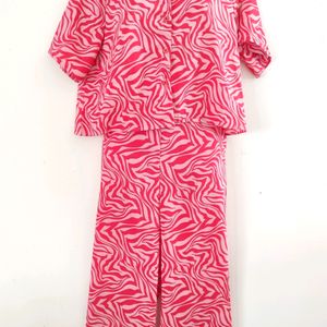 Women’s Red Printed Co-ord