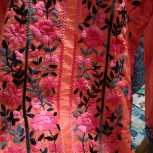 Very Pretty Fulkari Kurta Palazzo Set