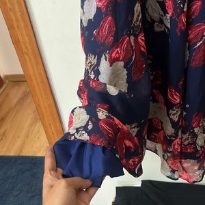 BLUE FLORAL PARTY WEAR PALAZZO