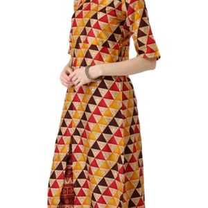 Libas Geometric Multi Colour Kurta With Plazo|