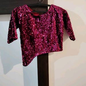 Pink Sequence Top