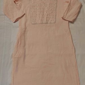 Light Pink Daily Wear Kurta For Women