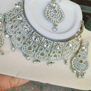 Silver Colour Jewellery Set