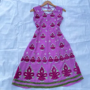 Lilac Velvet Floral Anarkali