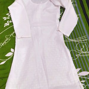 Lucknawi Work White Kurti For Girls..