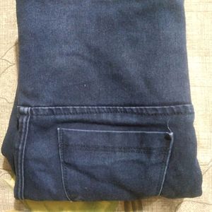 Navy Blue With White And Red Line Jean