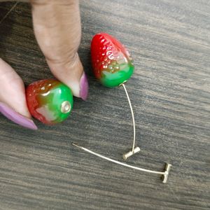 Hanging Strawberry Earrings