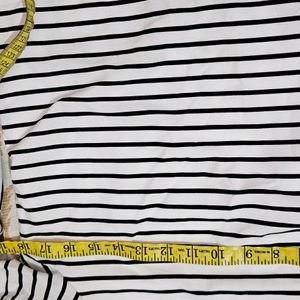 White And Black Striped Top From Fig