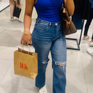 Zara Blue Body Suit /top (Women's)