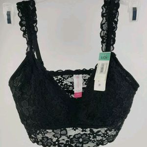 No Boundaries Womens Bralette Size Large Black