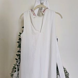 H&M Embellished White Dress