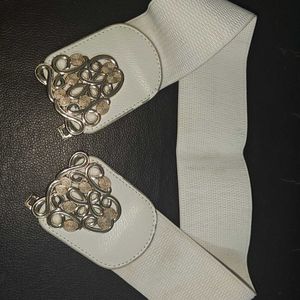 Women's Fancy White Waist Belt