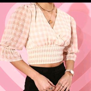 🍂Anvi Peach Aesthetic Cute Top🍂