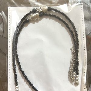 Black And Silver Anklet
