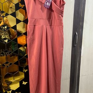 Athena Peach Jumpsuit With Pockets