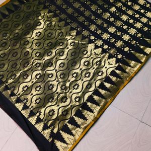 Copy brown colour Banarasi Silk full Zari Saree