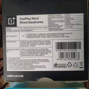 Oneplus Nord Wired Earphones