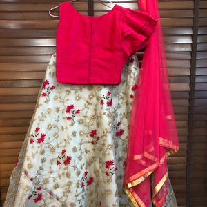 Crop Top Skirt With Dupatta