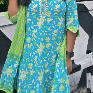 Cotton Dress With Pant And Dupatta