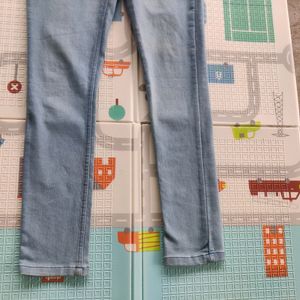 Light Blue Colour Skinny Fit High Rise Jeans