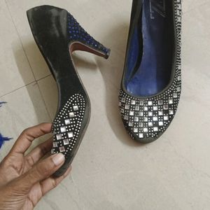 Navy Blue High Hill Shoes(Imported)