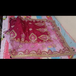 Heavy Net Velvet Lehenga Saree