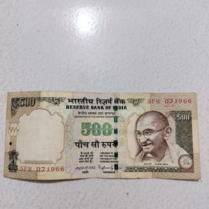 Old 500/- Rs.Note (1 Pcs)