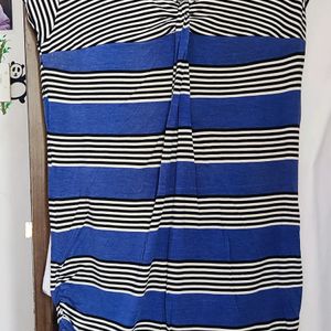 Blue Strips Women Tee