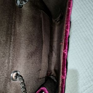 Burgundy Velvet Slingbag