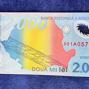 2.000 Lei Romania1999 Polymer Unc Note Rare