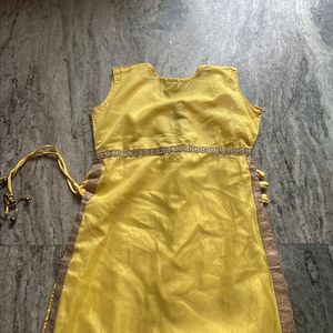 Yellow Kids Kurti