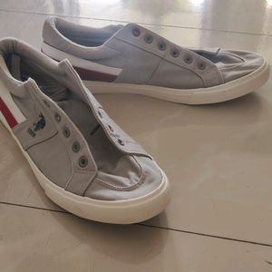 Original USPA light Grey Shoes With Colour Stain