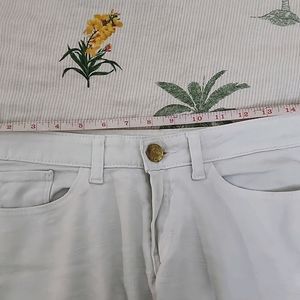 Tokyo Talkies White Jeans With Self Design