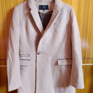 Vintage Light Brown Woolen Long Coat For Women