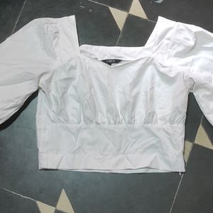 White Crop Top For Women