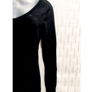 Black Shining Sweater Top