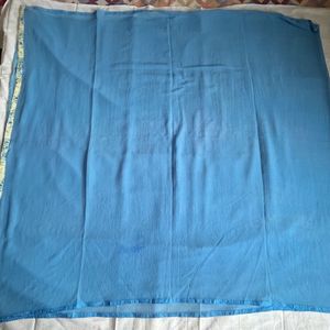 Georgette Beautiful Blue Dupatta With Border