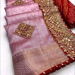 New Cotton Silk Saree With Blouse Piece