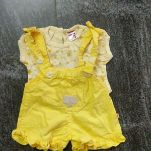 Unused Stylish Yellow Dress For Newborn