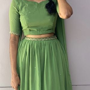 Green Old Vintage Lehenga