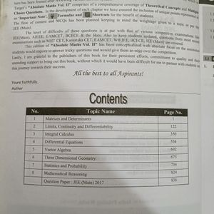 JEE Mains Absolute Maths Books Vol 1 and 2 Combo