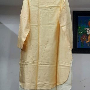 Cream Work Kurta