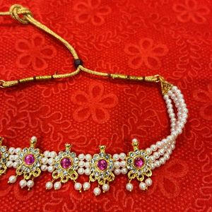 Designer Pearl Pink Moti Neclace