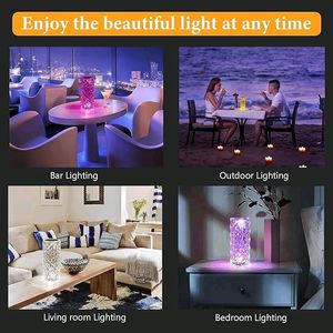 Rose Diamond Usb Charging Table Lamp