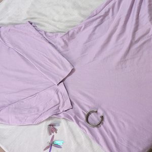 Lavender Coloured Flare Dress (M)