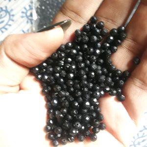 Black Plastic Crystal Small Beads