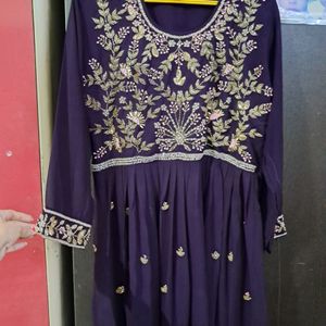 Beautiful Dark Purple SHARARA AND TOP