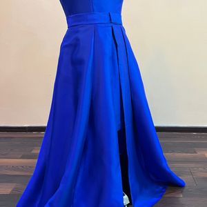 Royal Blue Pleated Dress