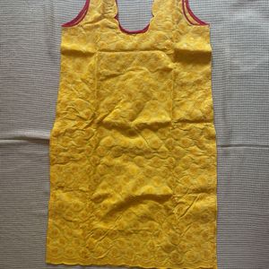 Embroidered Golden Yellow Kurta