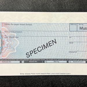 Credit Instrument Germany Traveler Cheque Specimen